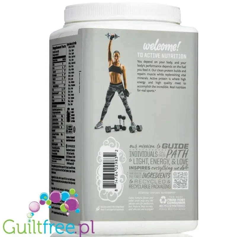 Sunwarrior Active Protein Organic Chocolate 1kg - organiczna wegańska odżywka białkowa ze stewią