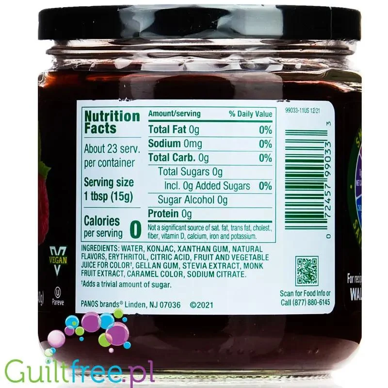 Walden Farms Raspberry Spread USA - dżem malinowy bez cukru i kcal ze stewią