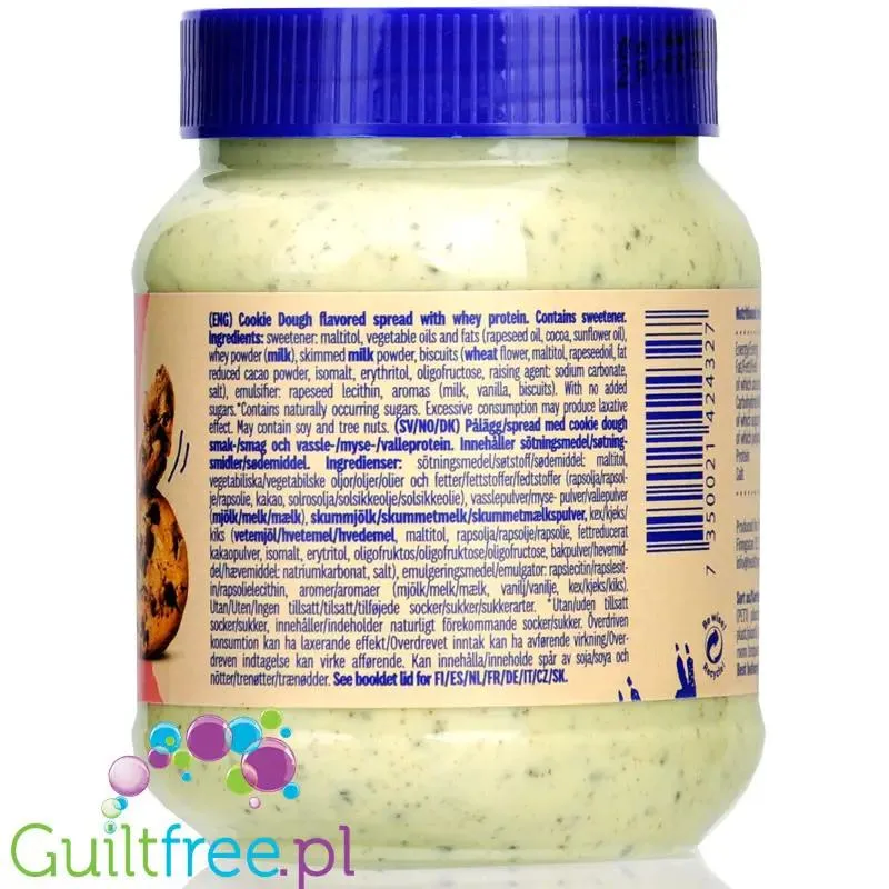 HealthyCo Proteinella White Chocolate Cookie Dough - proteinowy krem bez cukru i oleju palmowego