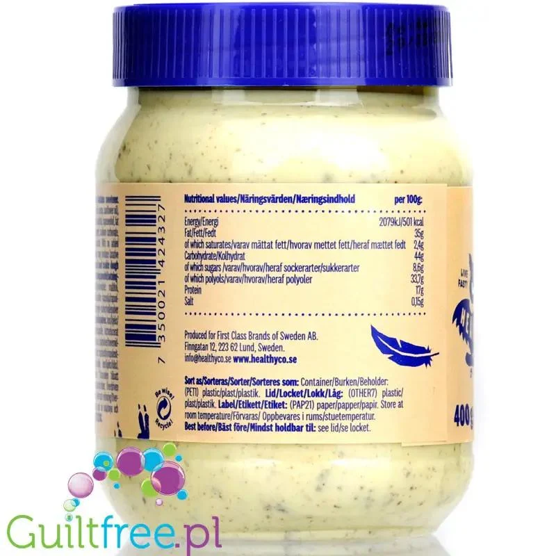 HealthyCo Proteinella White Chocolate Cookie Dough - proteinowy krem bez cukru i oleju palmowego