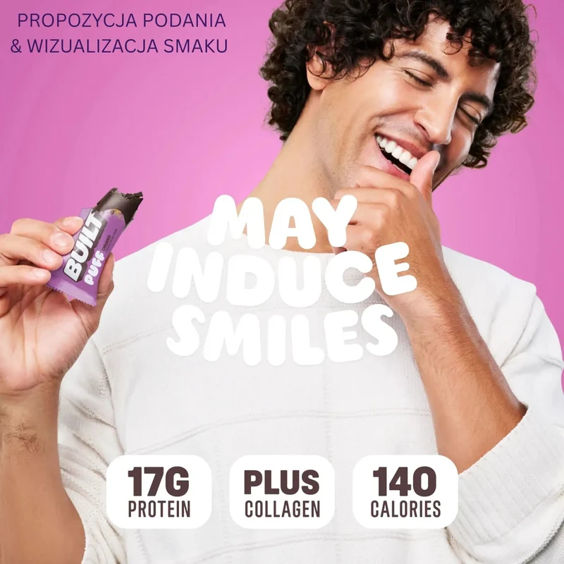 Built Bar Protein Puffs Churro - proteinowy baton marshmallow w czekoladzie 17g białka & 140kcal
