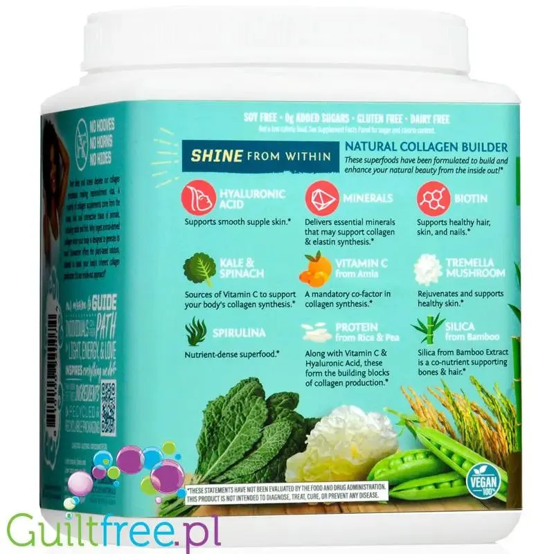 Sunwarrior Collagen Building Peptides, Churro - wegańska odżywka białkowa stymulująca wytwarzanie kolagenu