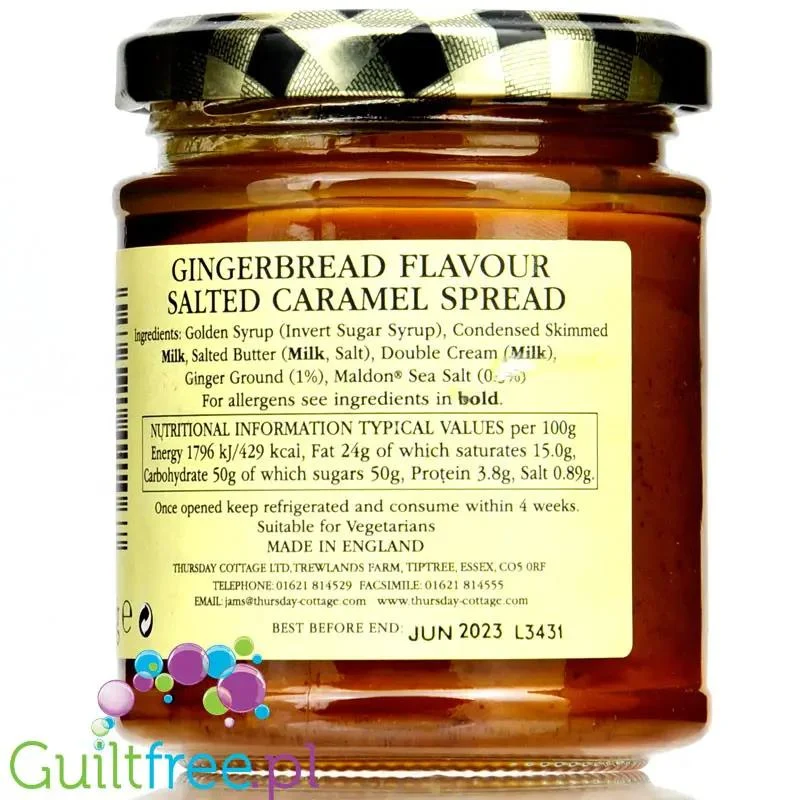 Thursday Cottage Gingerbread Caramel (CHEAT MEAL) - piernikowy krem karmelowy do smarowania