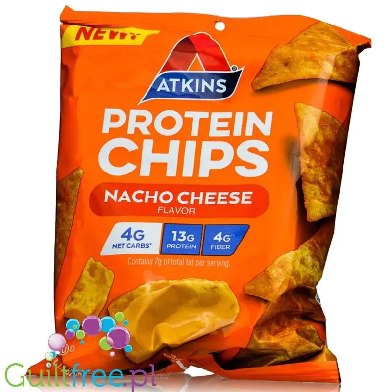 Atkins Protein Chips Nacho Cheese - serowe chipsy proteinowe z cheddarem 13g białka
