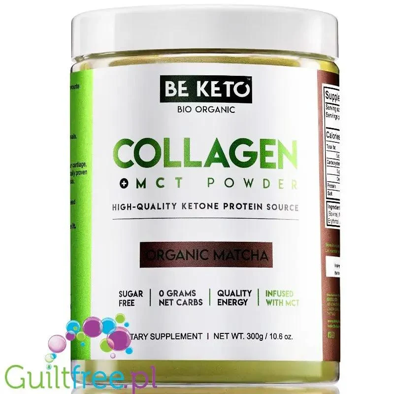 BeKeto™ Collagen + MCT (Organic Matcha) - kolagen & MCT w proszku z erytrolem