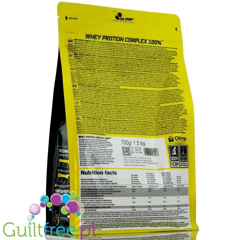 Olimp Whey Protein Complex 100% 0,6kg Chocolate, odżywka proteinowa (smak Czekoladowy)