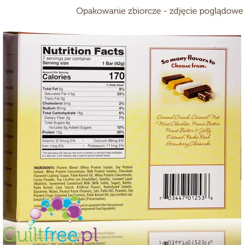 BariatricPal Protein Bar Caramel Crunch - baton proteinowy z orzechami, karmelem i czekoladą, 15g białka & 170kcal