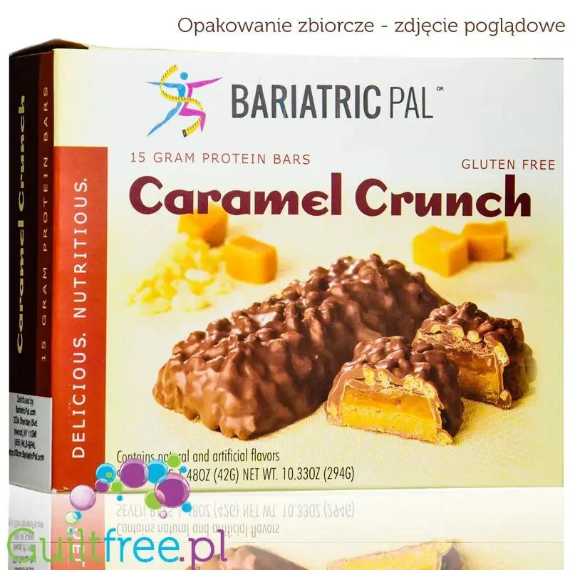 BariatricPal Protein Bar Caramel Crunch - baton proteinowy z orzechami, karmelem i czekoladą, 15g białka & 170kcal