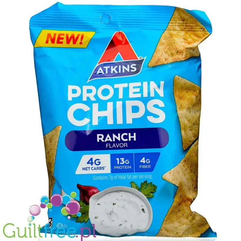 Atkins Protein Chips Ranch - serowo-śmietanowe chipsy białkowe 13g białka