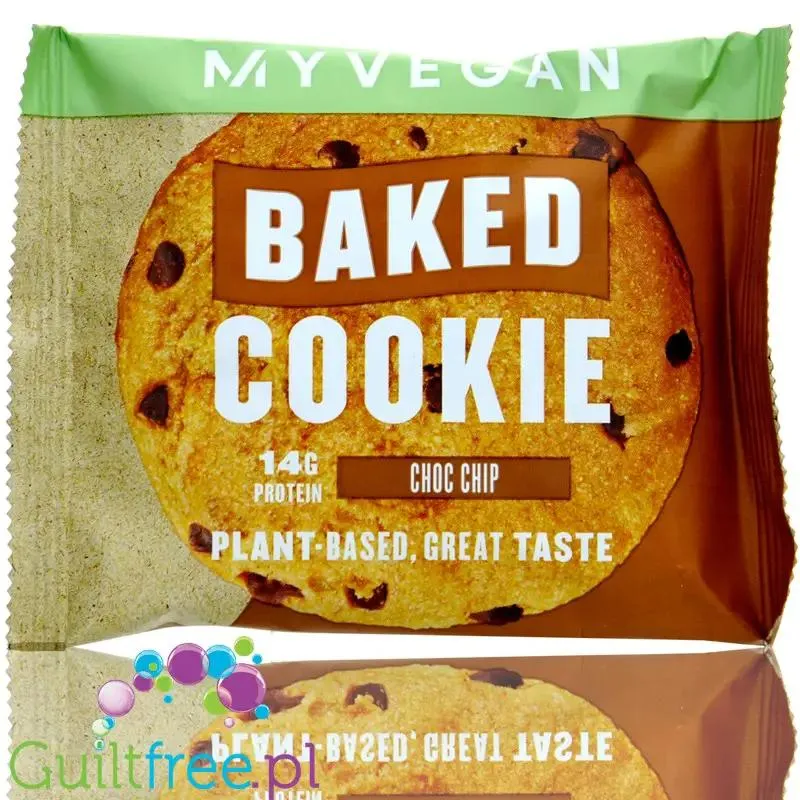 MyProtein Baked Cookie Chocolate Chip - wielkie wegańskie ciastko proteinowe 14g białka