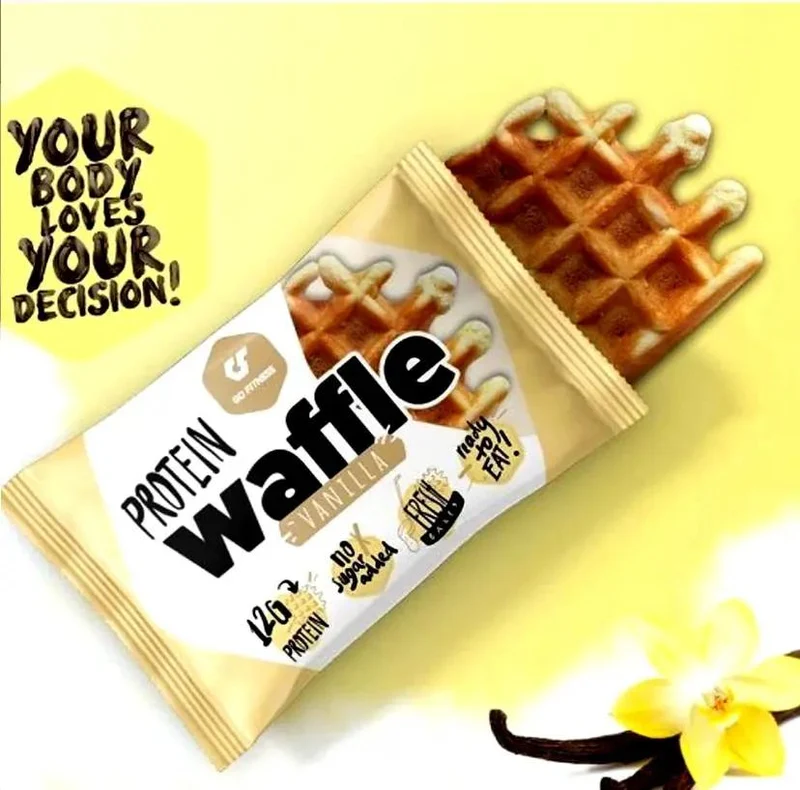 Go Fitness Protein Waffle Vanilla - waniliowy gofr proteinowy 12g białka & 205kcal