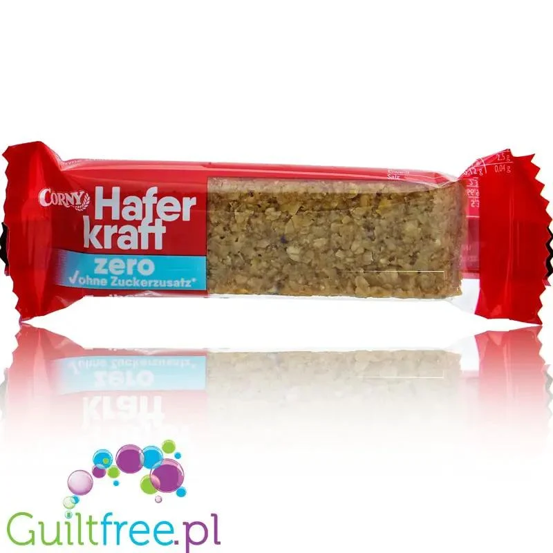 Corny Haferkraft Zero, Erdbeere - zbożowy batonik pełnoziarnisty bez cukru 117kcal