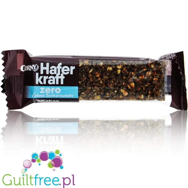 Corny Haferkraft Zero, Kakao - zbożowy batonik pełnoziarnisty bez cukru 118kcal