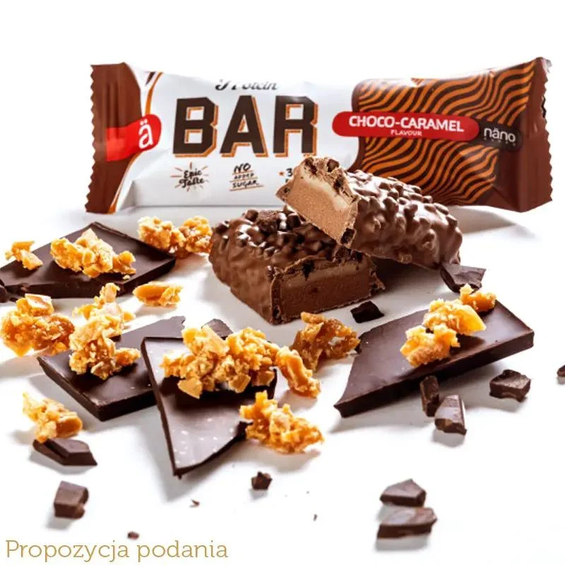 Nano Ä Chocolate & Caramel - pyszny baton proteinowy 20g białka, 210kcal