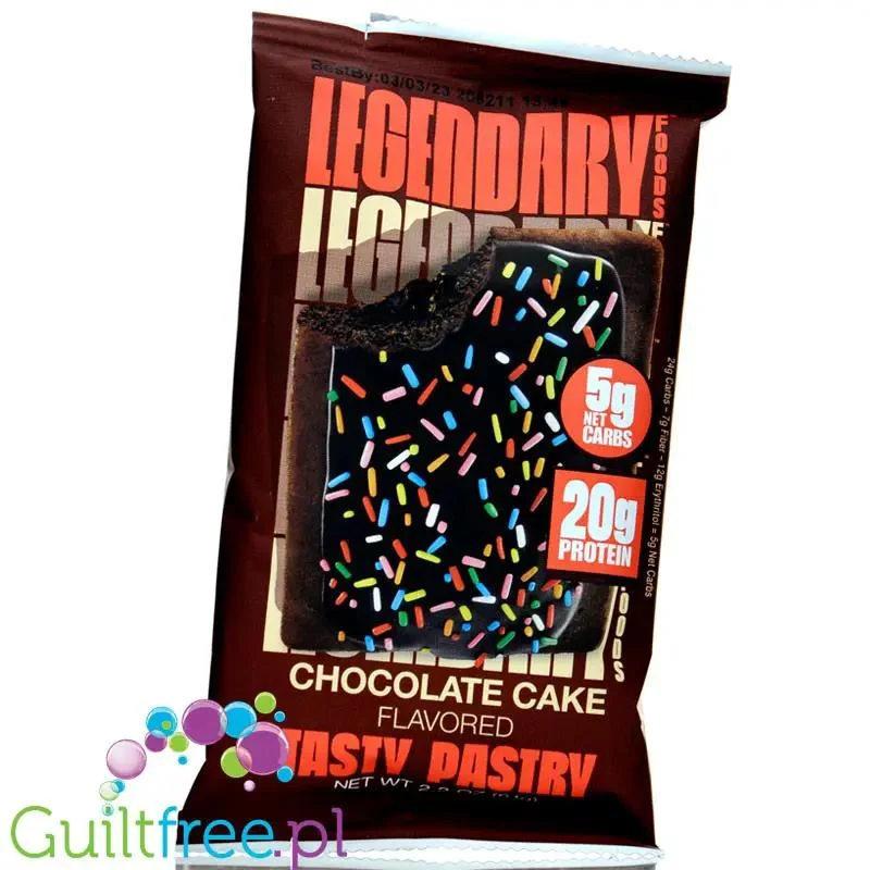Legendary Foods Tasty Pastry Chocolate Cake - nadziewane ciacho na ciepło bez cukru, jak Pop Tarts