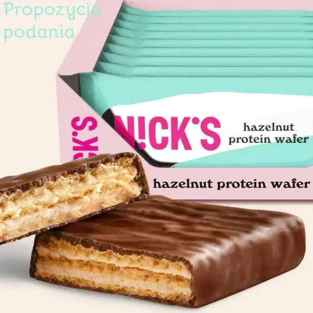 N!CK'S Nicks Protein Wafer Hazelnut - bezglutenowy wafelek proteinowy z kremem orzechowym w polewie czekoladowej