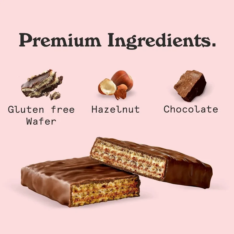 N!CK'S Nicks Protein Wafer Hazelnut - bezglutenowy wafelek proteinowy z kremem orzechowym w polewie czekoladowej