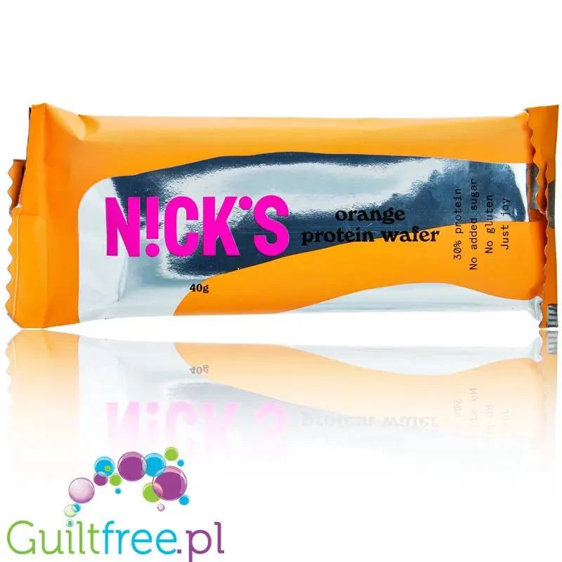 N!CK'S Nicks Protein Waffer, Chocolate Orange - bezglutenowy wafelek proteinowy, Czekolada & Pomarańcza