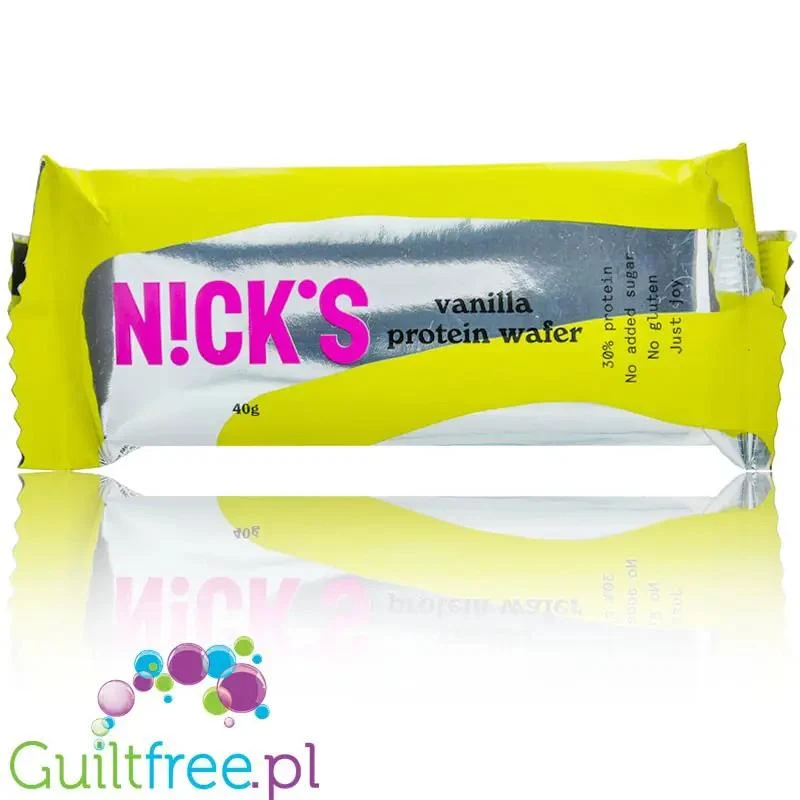 N!CK'S Nicks Protein Waffer, Vanilla - bezglutenowy wafelek proteinowy, Wanilia & Śmietanka