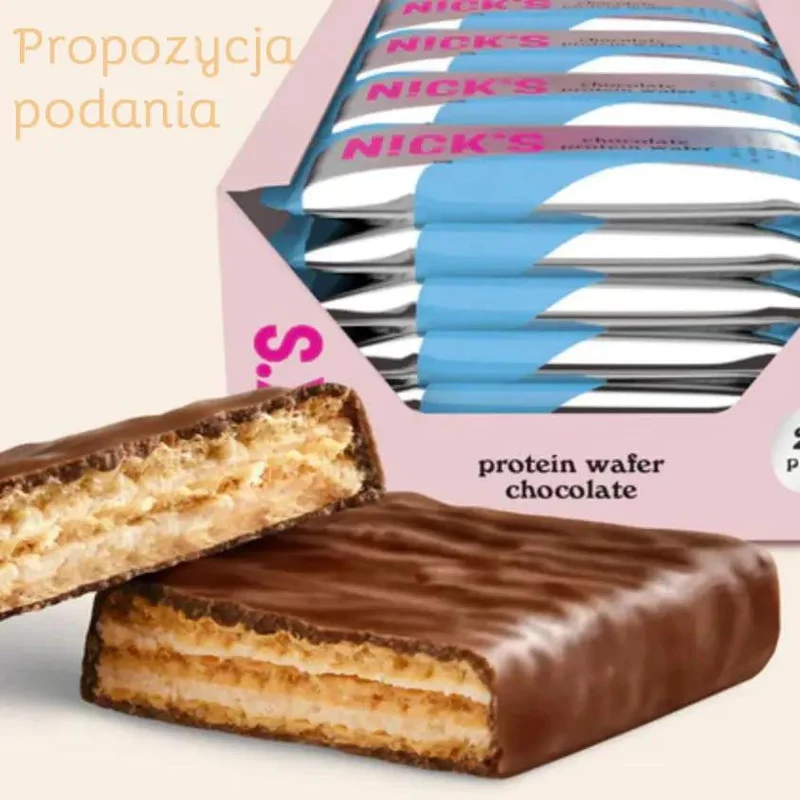 N!CK'S Nicks Protein Waffer, Milk Chocolate - bezglutenowy wafelek proteinowy, Mleczna Czekolada