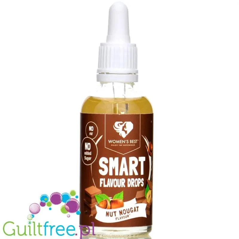 Women's Best Flavor Drops Nut Nougat - słodzone krople smakowe, Nugat Orzechowy