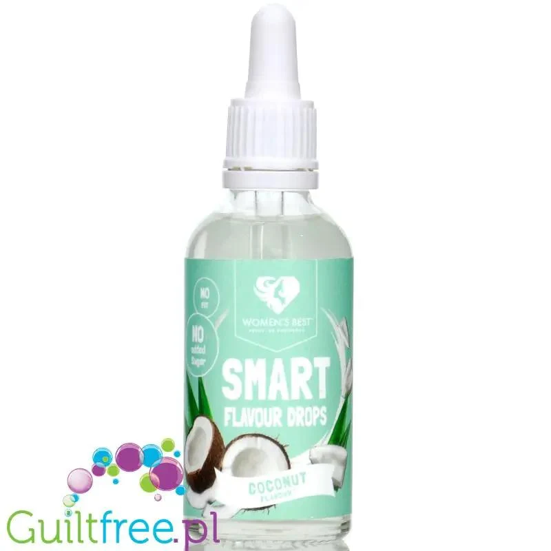 Women's Best Flavor Drops Coconut - słodzone krople aromatyzujące, Kokos