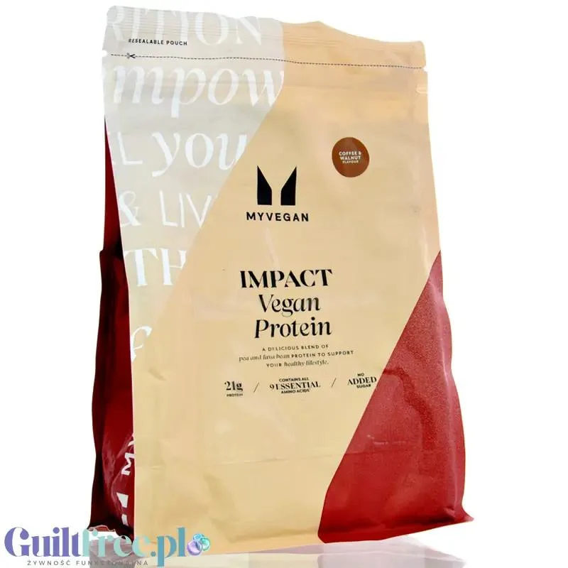 MyProtein Impact Vegan Protein Blend Coffee & Walnut 1KG - odżywka białkowa dla wegan, smak Kawa & Orzech Włoski