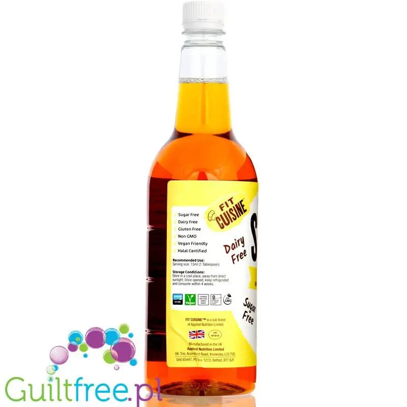 Applied Fit Cuisine Barista Coffee Syrup Vanilla 1L - waniliowy syrop zero kalorii do kawy, bez cukru