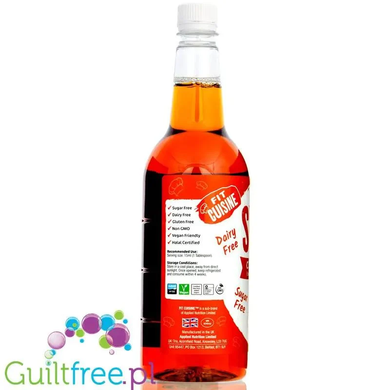 Applied Fit Cuisine Barista Coffee Syrup Cinnamon Bun 1L - syrop zero kalorii do kawy, bez cukru
