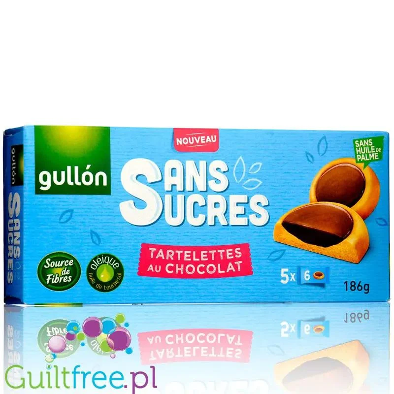 Gullón Tartelettes au Chocolat - tartaletki z ciemną czekoladą, bez cukru