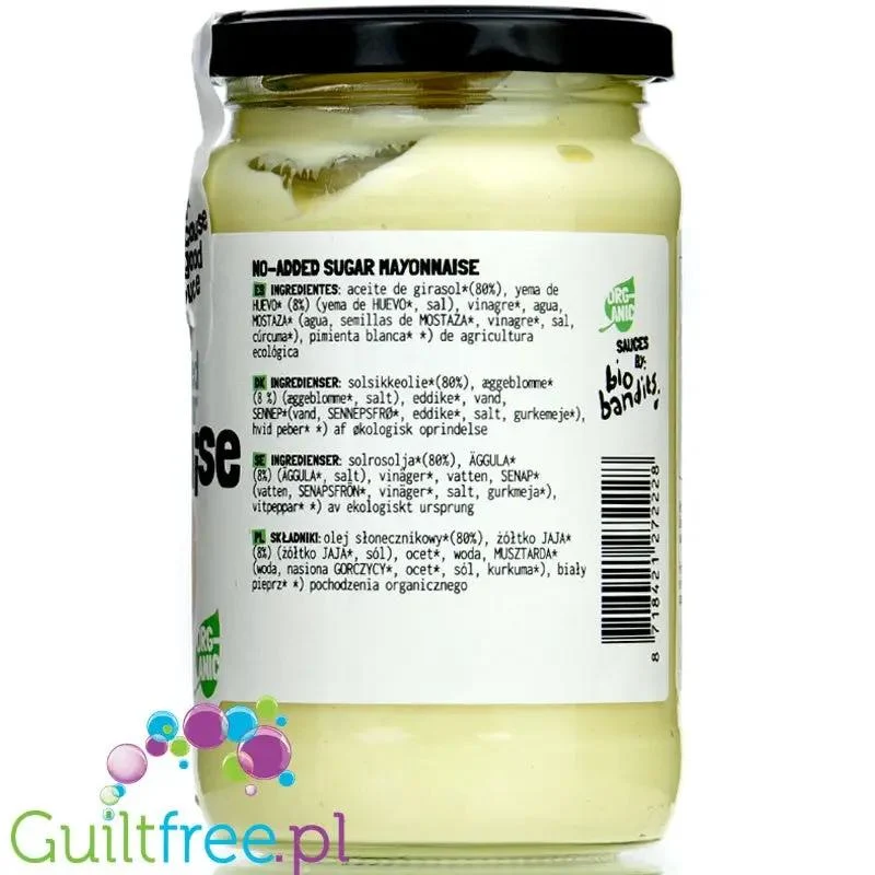 Bio Bandits Organic Mayo - keto majonez jajeczny bez cukru i węglowodanów
