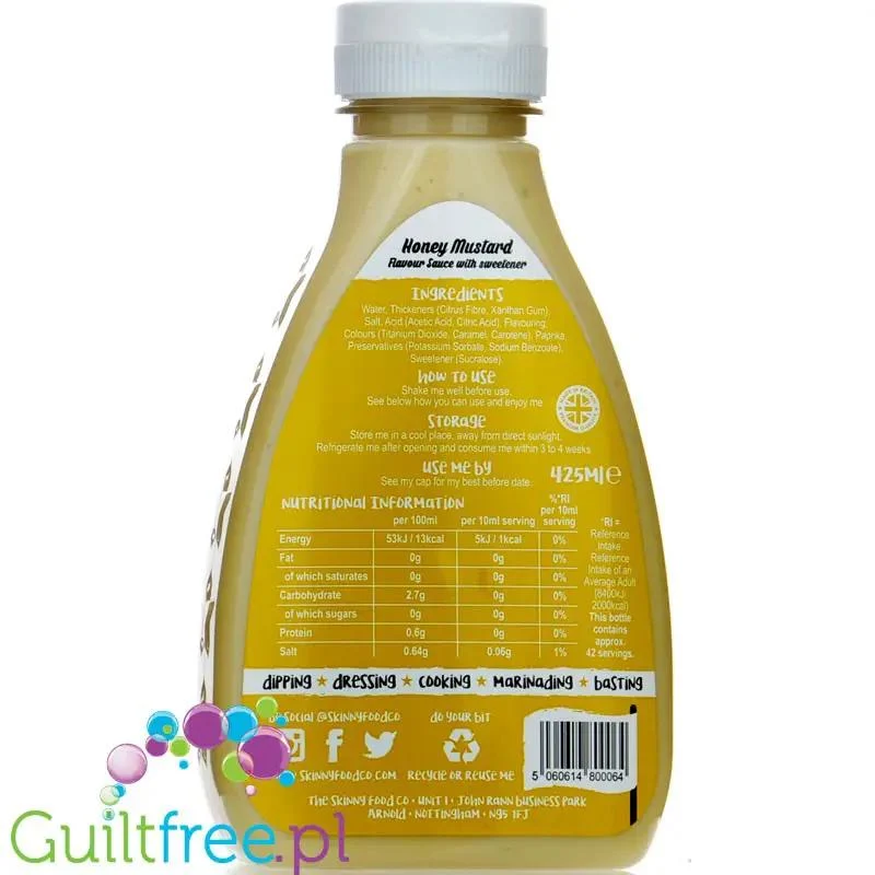 Skinny Food Honey Mustard - sos miodowo-musztardowy bez tłuszczu 13kcal