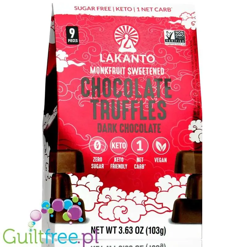 Lakanto Keto Dark Chocolate Truffles - wegańskie praliny z ciemnej czekolady bez cukru