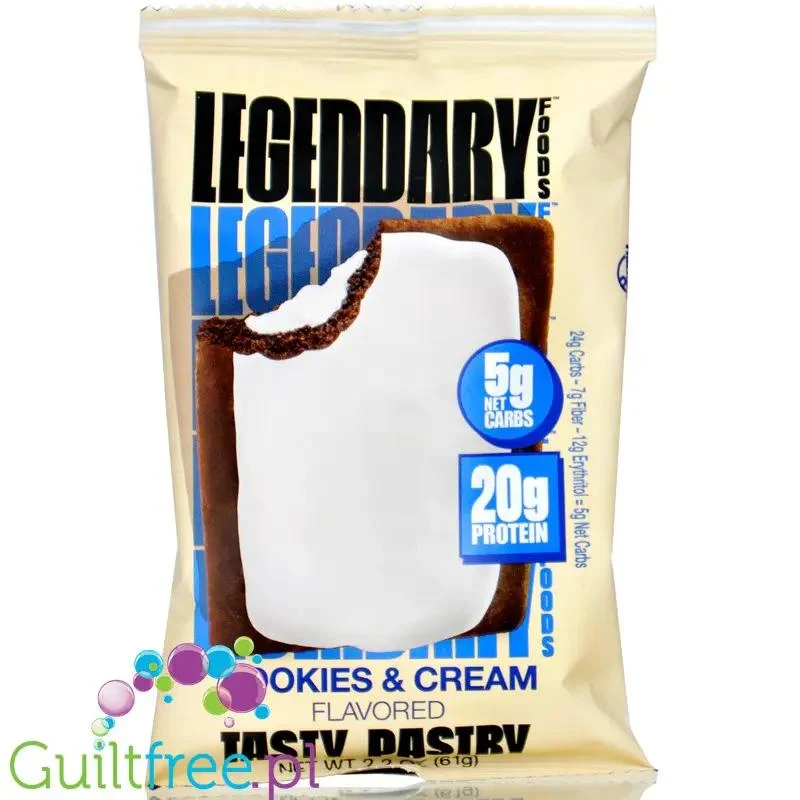 Legendary Foods Tasty Pastry Cookies & Cream - nadziewane ciacho na ciepło bez cukru, jak Pop Tarts