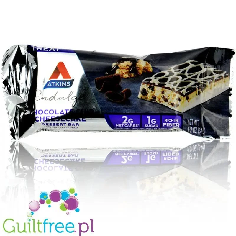 Atkins Endulge Dessert Chocolate Chip Cheesecake 120kcal - baton czekoladowo-sernikowy 1g cukru