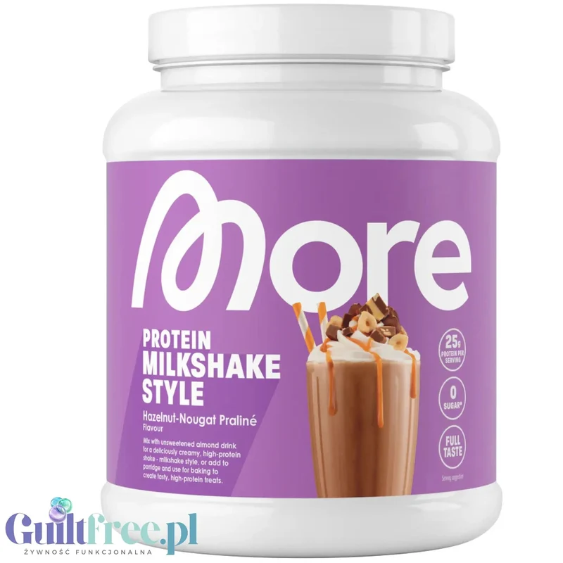 More Nutrition Total Protein Nuss-Nougat Praliné 0,6kg - białko kazeinowe z laktazą, smak Pralinka Orzechowa
