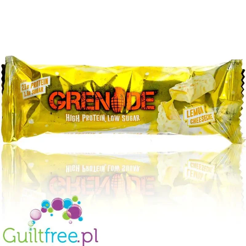 Grenade Carb Killa Lemon Cheesecake, baton proteinowy 20g białka