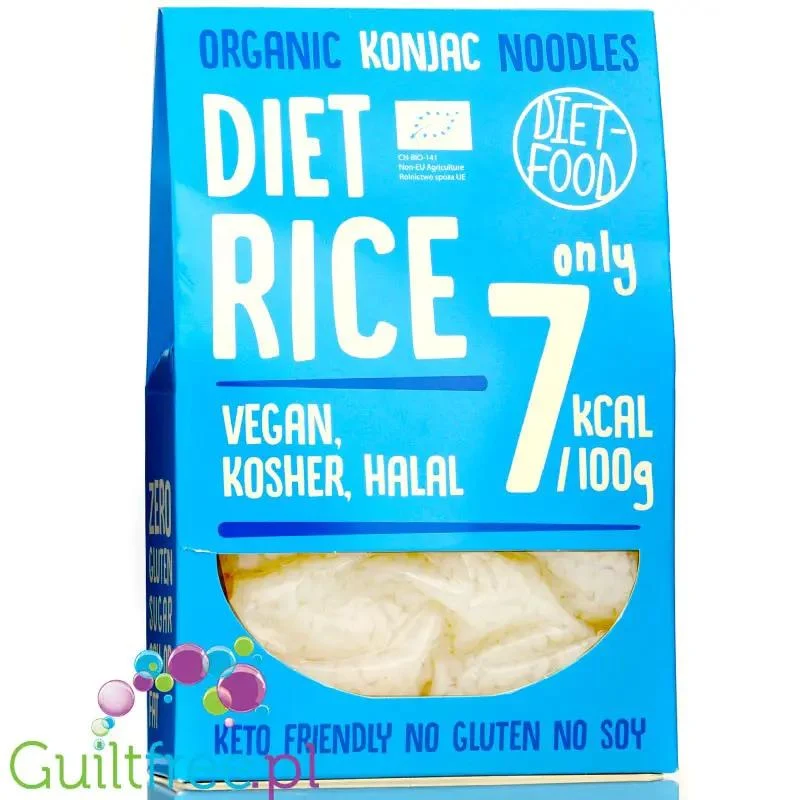 Diet Food Organic Makaron Shirataki Ryż 300g - makaron konjak zero