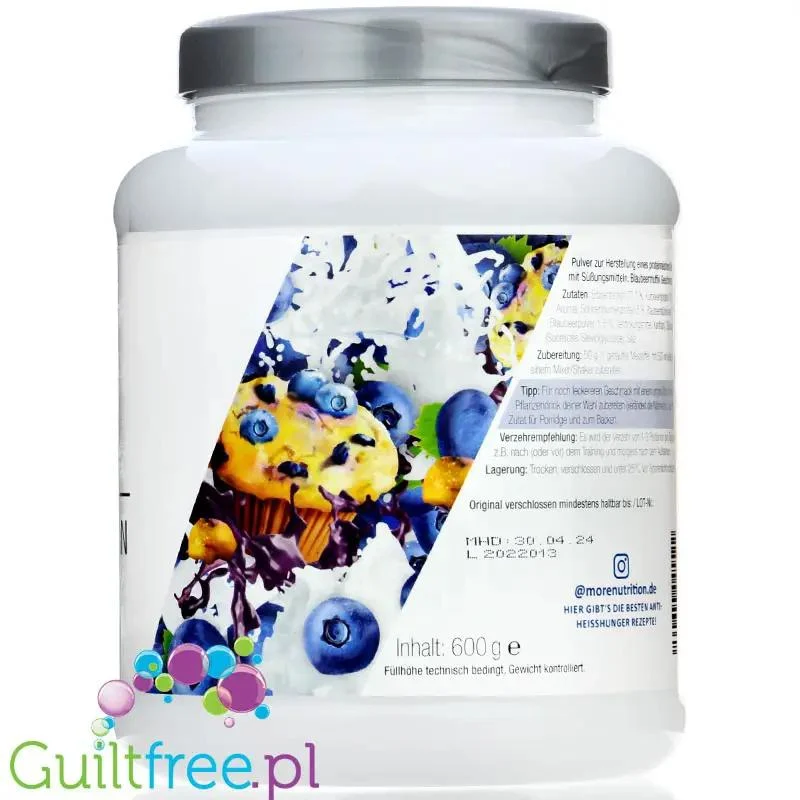More Nutrition Total Vegan Protein Blueberry Muffin 0,6kg - wegańska odżywka na białku grochu, dyni i słonecznikowym