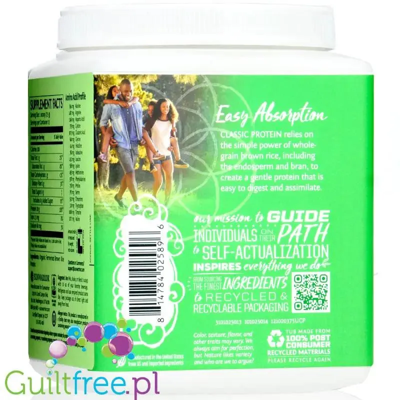 Sunwarrior Protein Classic Chocolate 0,37KG - organiczna wegańska odżywka białkowa ze stewią