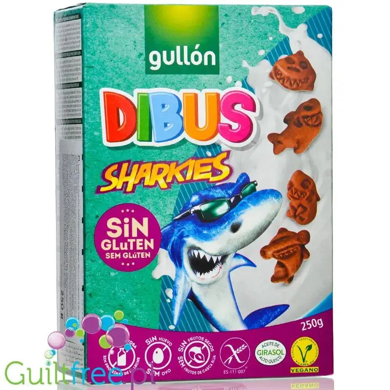 Gullón Dibus Sharkies - bezglutenowe wegańskie ciasteczka bez laktozy