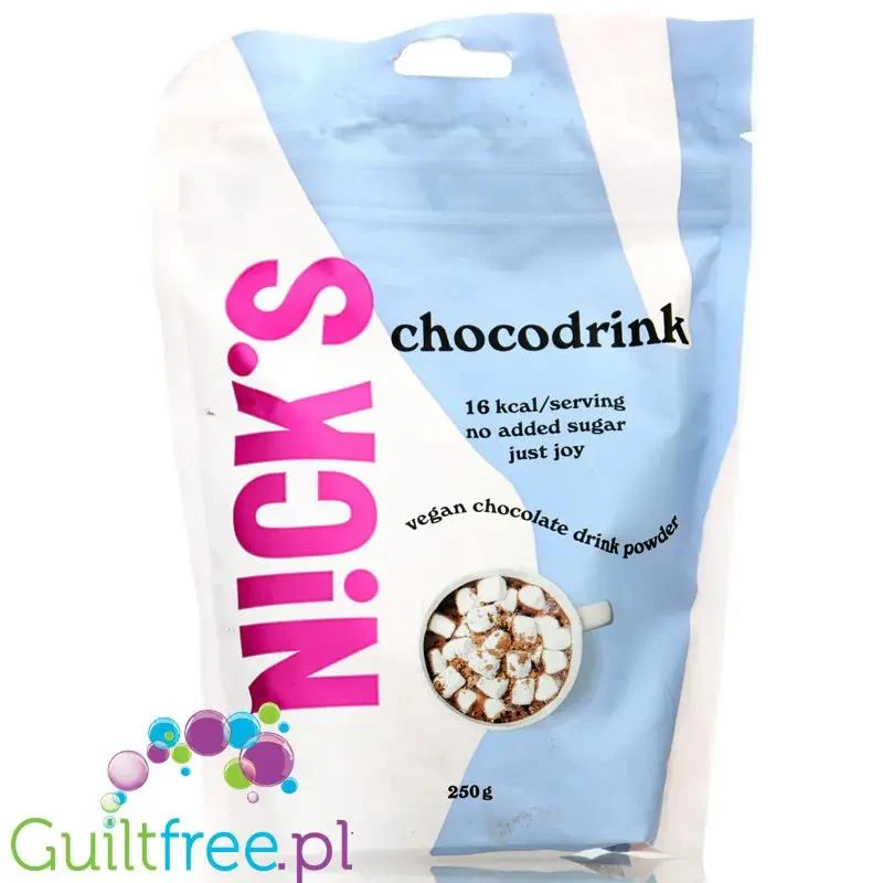 N!CK'S Nicks Chocodrink 16kcal - wegańska czekolada do picia bez cukru ze stewią i erytrolem