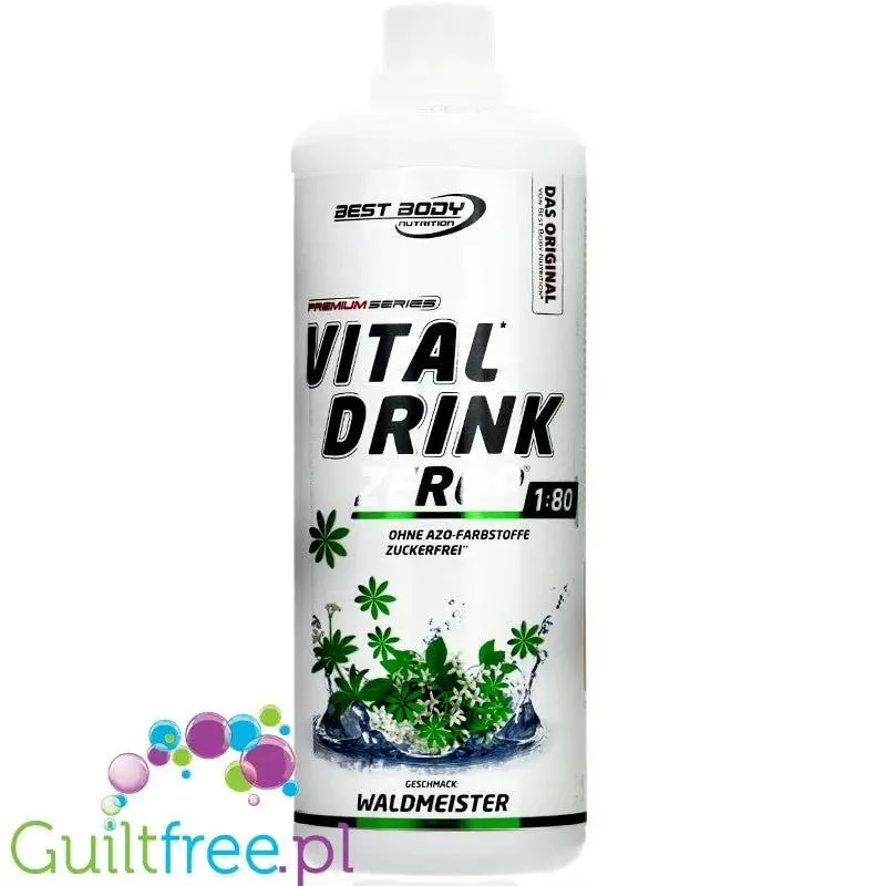 Vital Drink Woodroof 1L - koncentrat bez cukru z witaminami, Marzanka