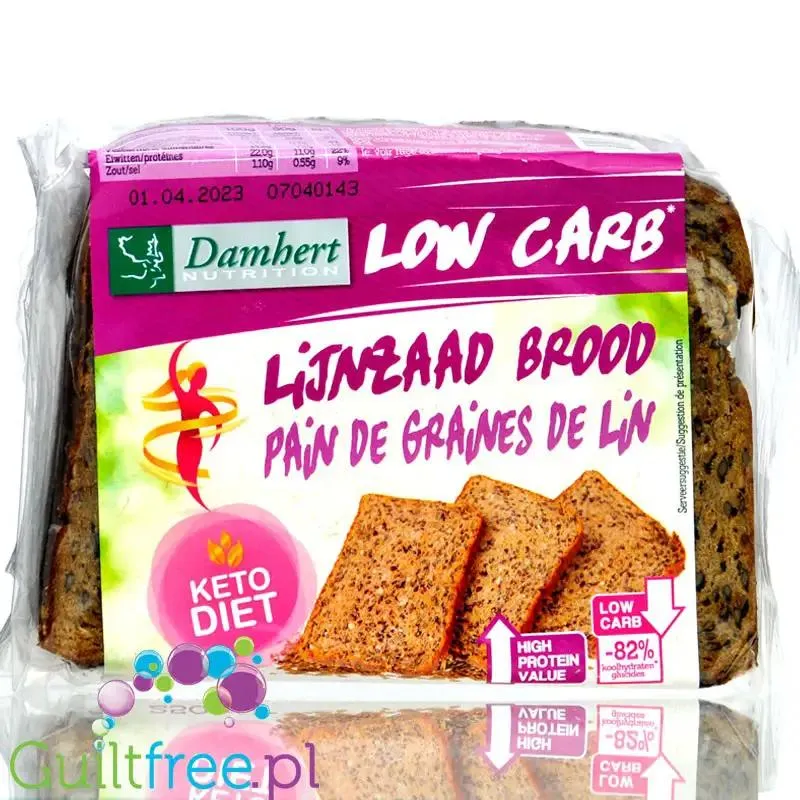 Damhert KETO Low Carb Bread - gotowy chleb 82% mniej węglowodanów
