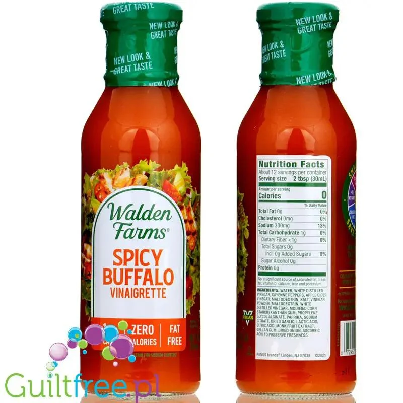 Walden Farms Vinaigrette, Spicy Buffalo USA - 0kcal pikantny dressing Cayenne & Winegret zero bez sukralozy