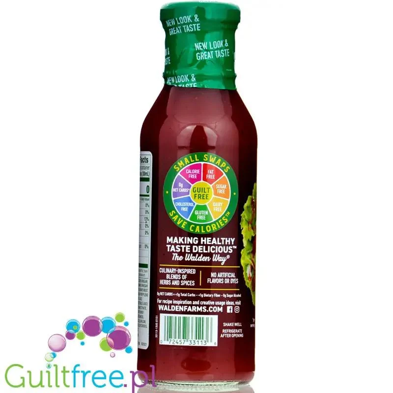 Walden Farms Dressing, Raspberry Vinaigrette USA - 0kcal, dressing malinowy winegret ze stewią