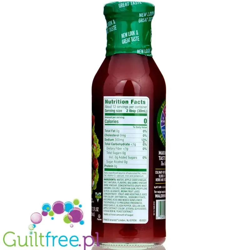 Walden Farms Dressing, Raspberry Vinaigrette USA - 0kcal, dressing malinowy winegret ze stewią