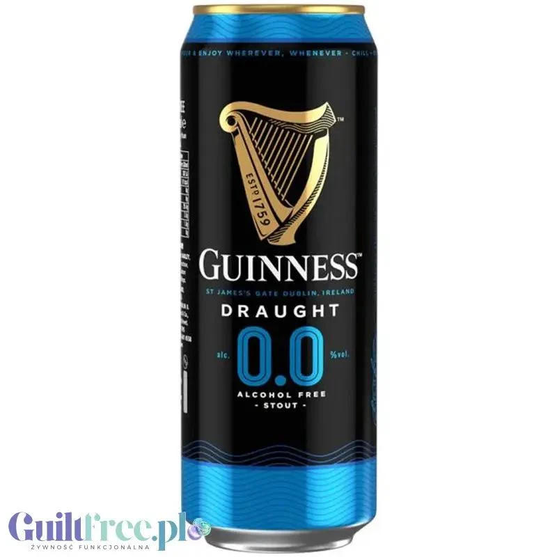 Guinness 0.0% Alcohol Free Draught Stout - ciemne piwo bezalkoholowe import