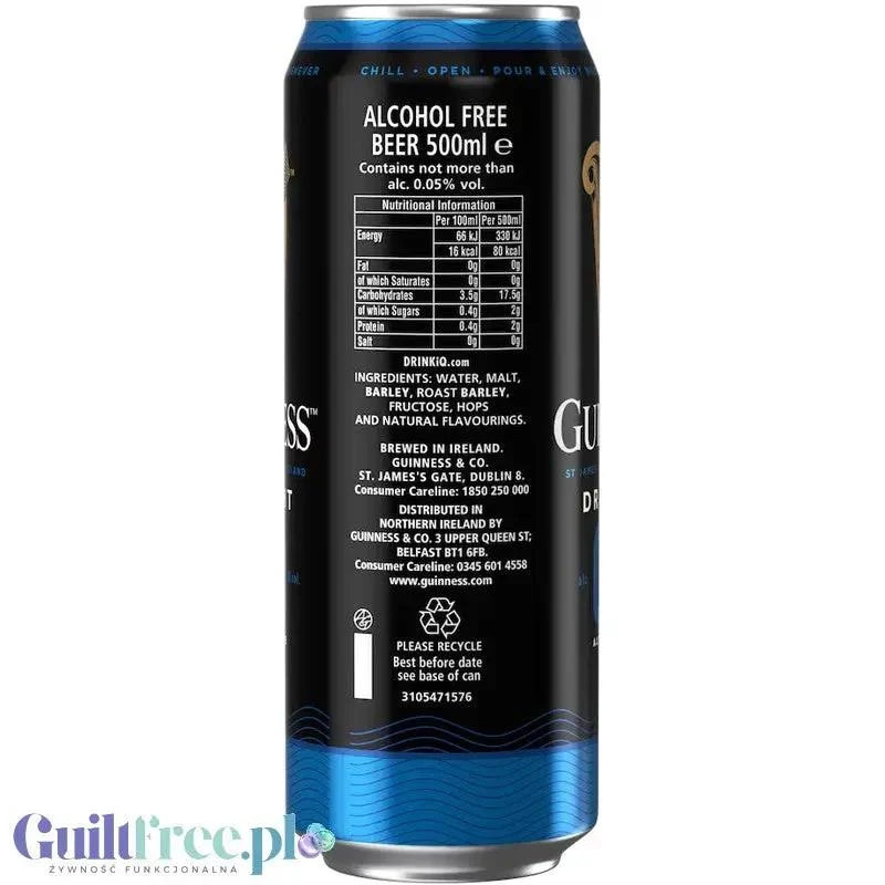 Guinness 0.0% Alcohol Free Draught Stout - ciemne piwo bezalkoholowe import