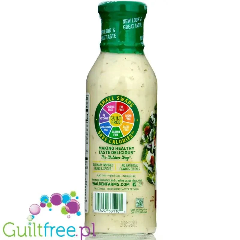 Walden Farms Dressing, Bac'n Ranch USA - 0kcal, sos bekonowo-śmietanowy ze stewią
